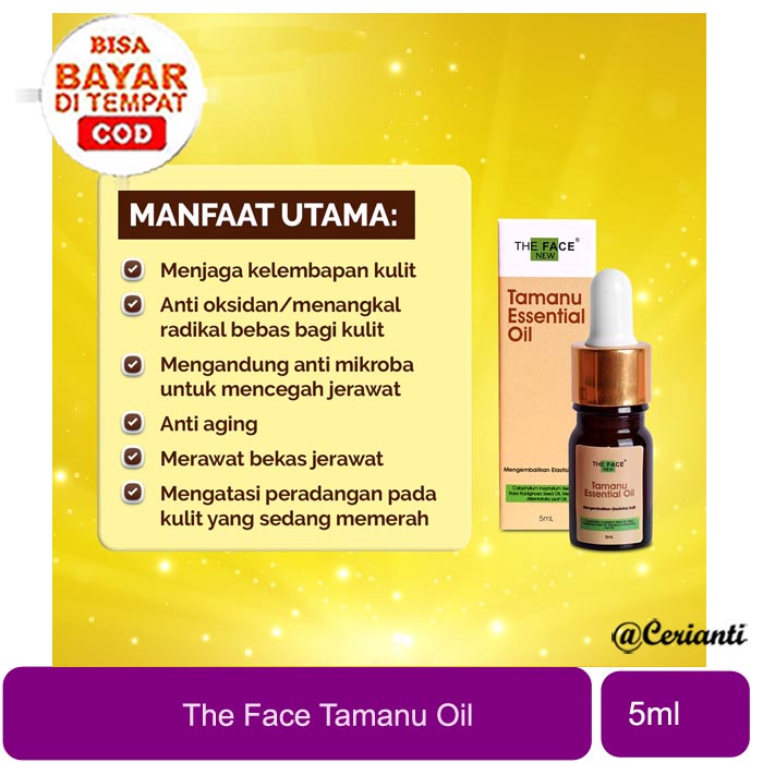 THE FACE Tamanu Essential Oil 5ml - Mengembalikan Elastisitas Kulit_Cerianti