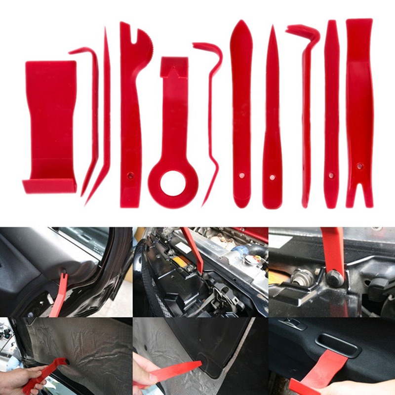 URIJIK Alat Cungkil Dasboard Interior Mobil 11 in 1 - G18 - Red - 7RRS70RE