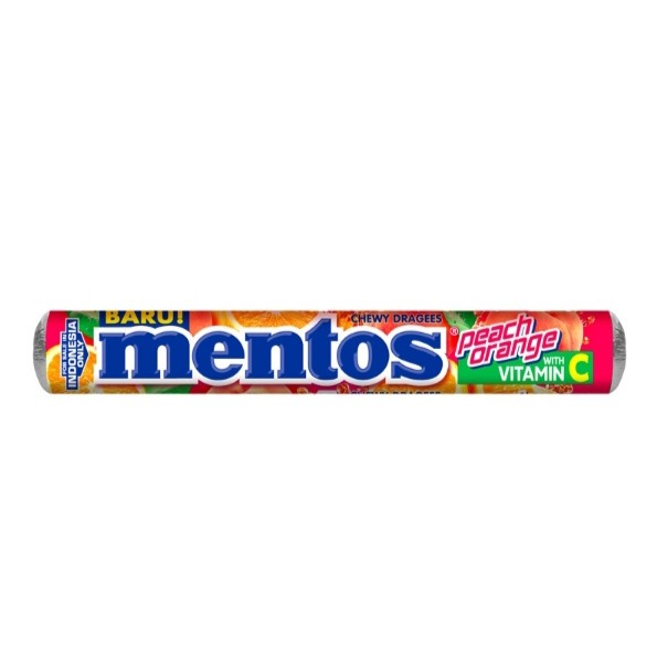 

Mentos permen peach Orange roll 37 gr