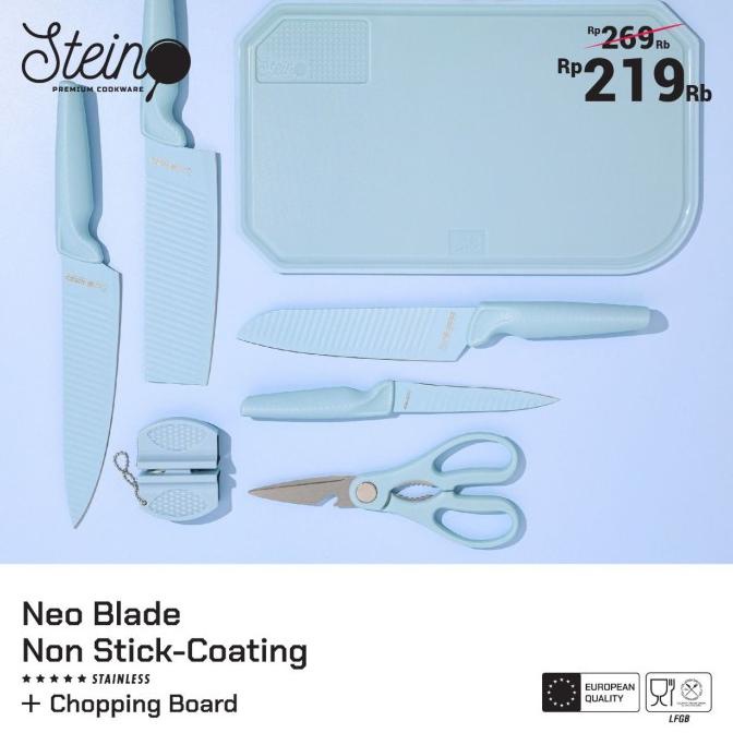 Neo Blade Stein / Pisau dan Talenan Steincookware