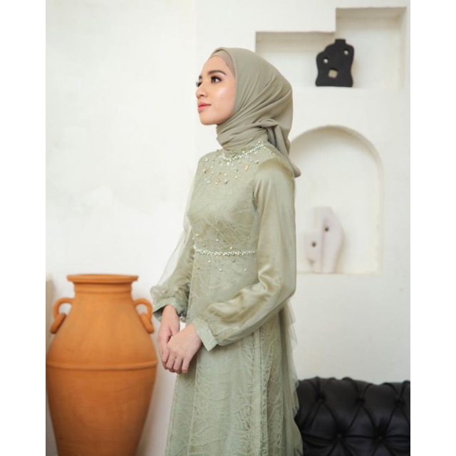 Dress exclusive Ramadhan dress BROKAT LAMARAN,Dress brokat Kondangan