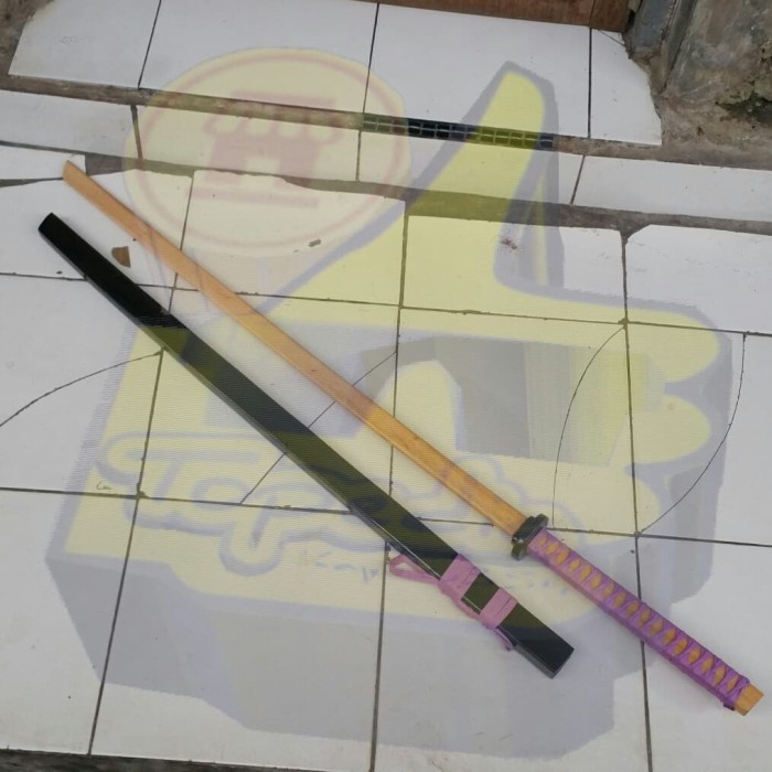 Mainan Pedang Kayu Samurai Katana Premium Small 81Cm Plus Sarung