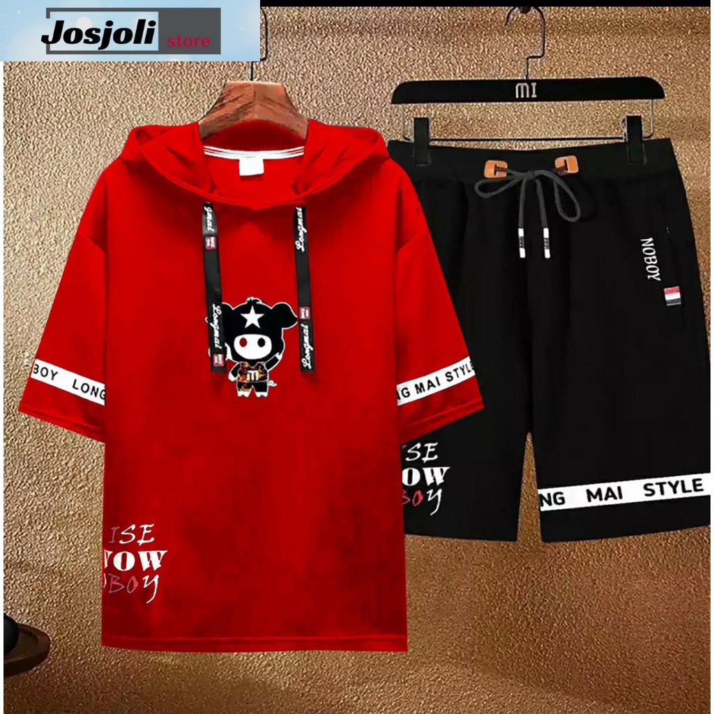 JOSJOLI_STORE/Stelan Hoodie Oise/Satu Stel Atasan dan Bawahan Pria Dewasa/Fit M to XL