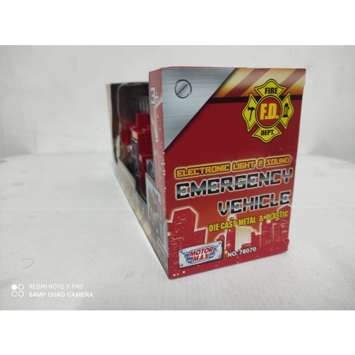 MAINAN REPLIKA MOTORMAX E.LIGHT & SOUND LADDER TRUCK 78071 TERBARU
