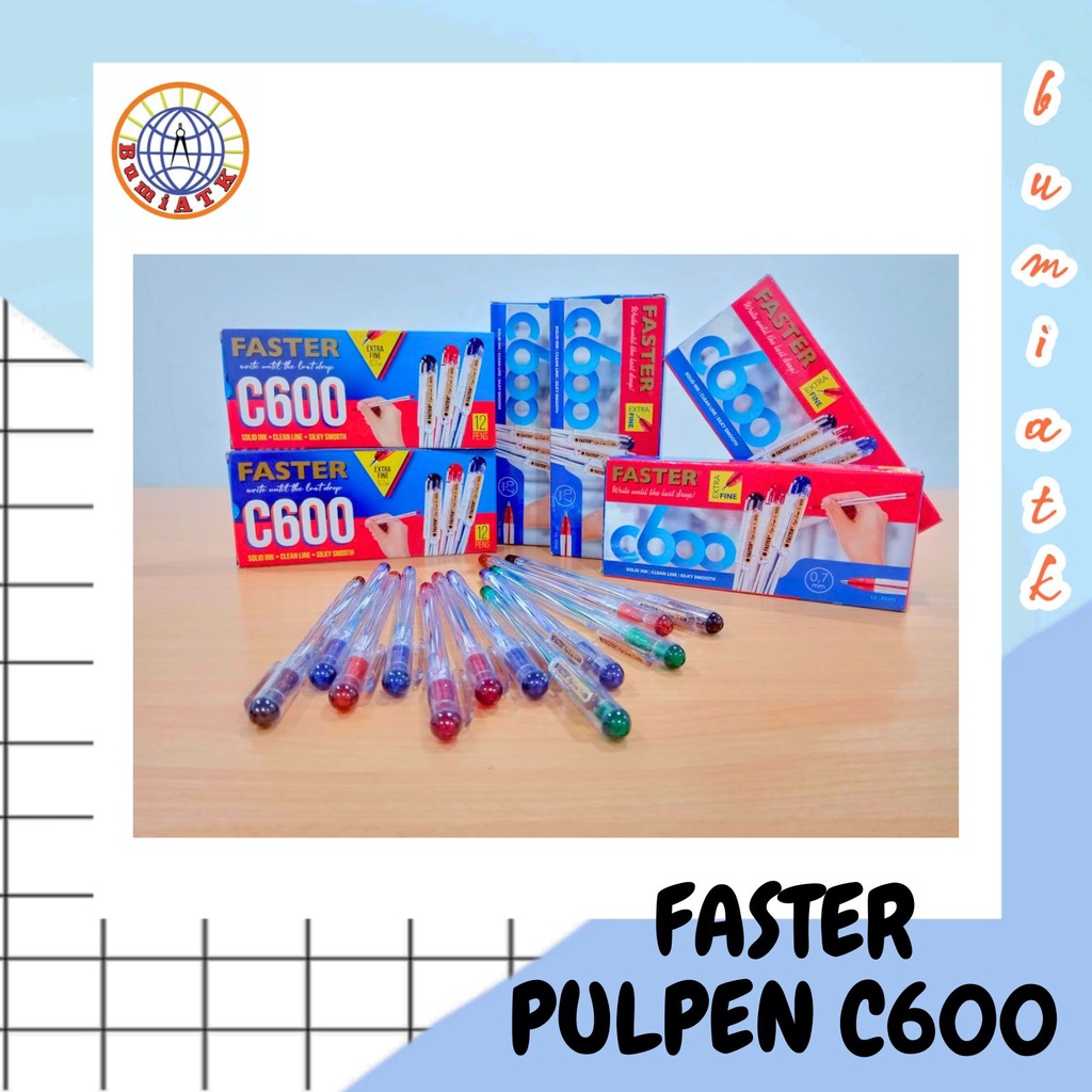 

PULPEN MURAH / PULPEN FASTER / PULPEN TINTA / PULPEN FASTER C600 PER PAK