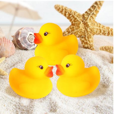 Mainan Anak Bayi Bebek Karet Kecil Mandi 6Pcs