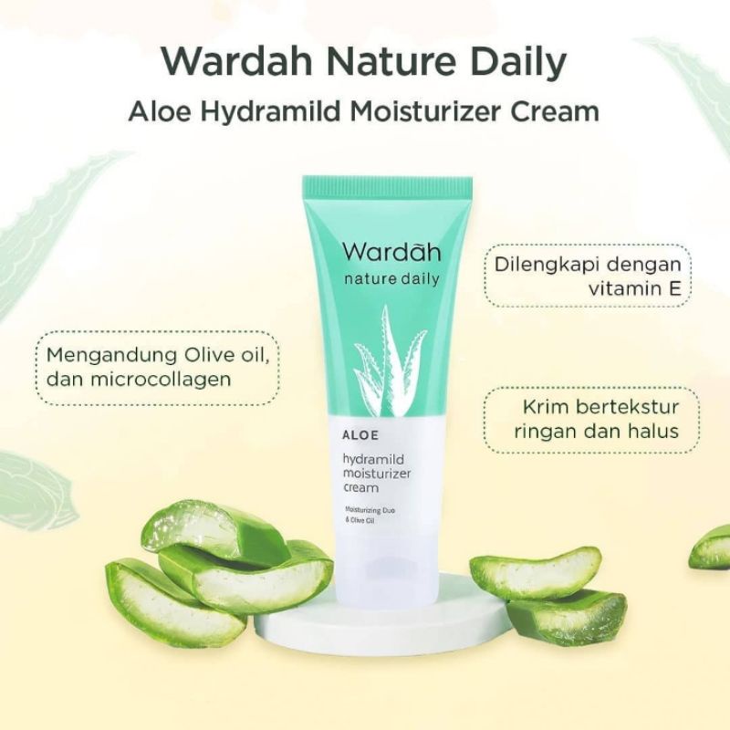 MFI - WARDAH NATURE DAILY ALOE HYDRAMILD MOISTURIZER CREAM 40 ML