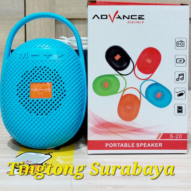 Advance Portabel Bluetooth Speaker S20 Pocket Speaker