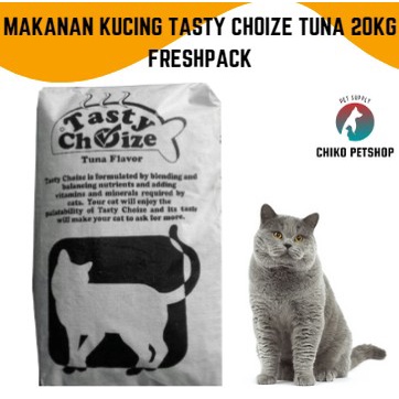 [GRAB GOJEK] MAKANAN KUCING TASTY CHOIZE TUNA 20KG FRESHPACK