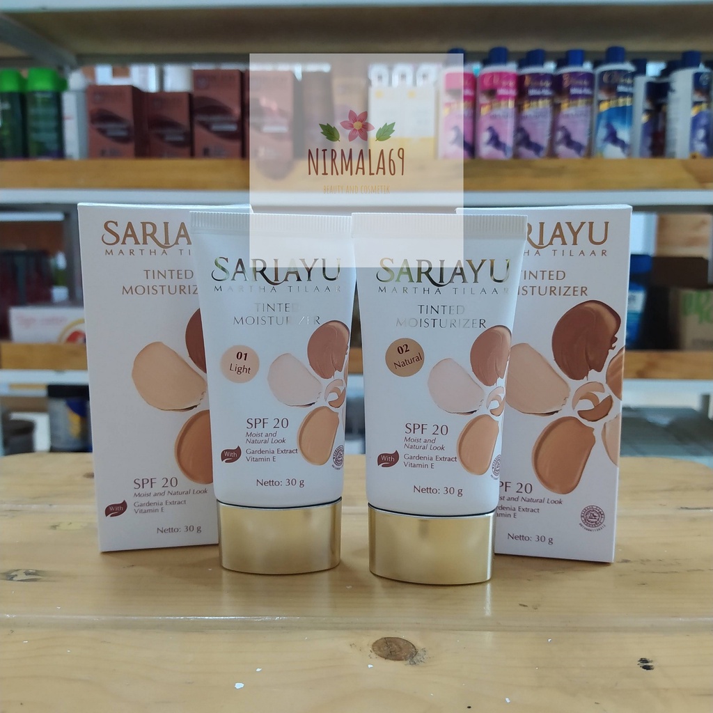 SARIAYU MARTHA TILAAR TINTED MOISTURIZER SPF 20/FOUNDATION NATURAL/ALAS BEDAK SARI AYU/liquid Founda