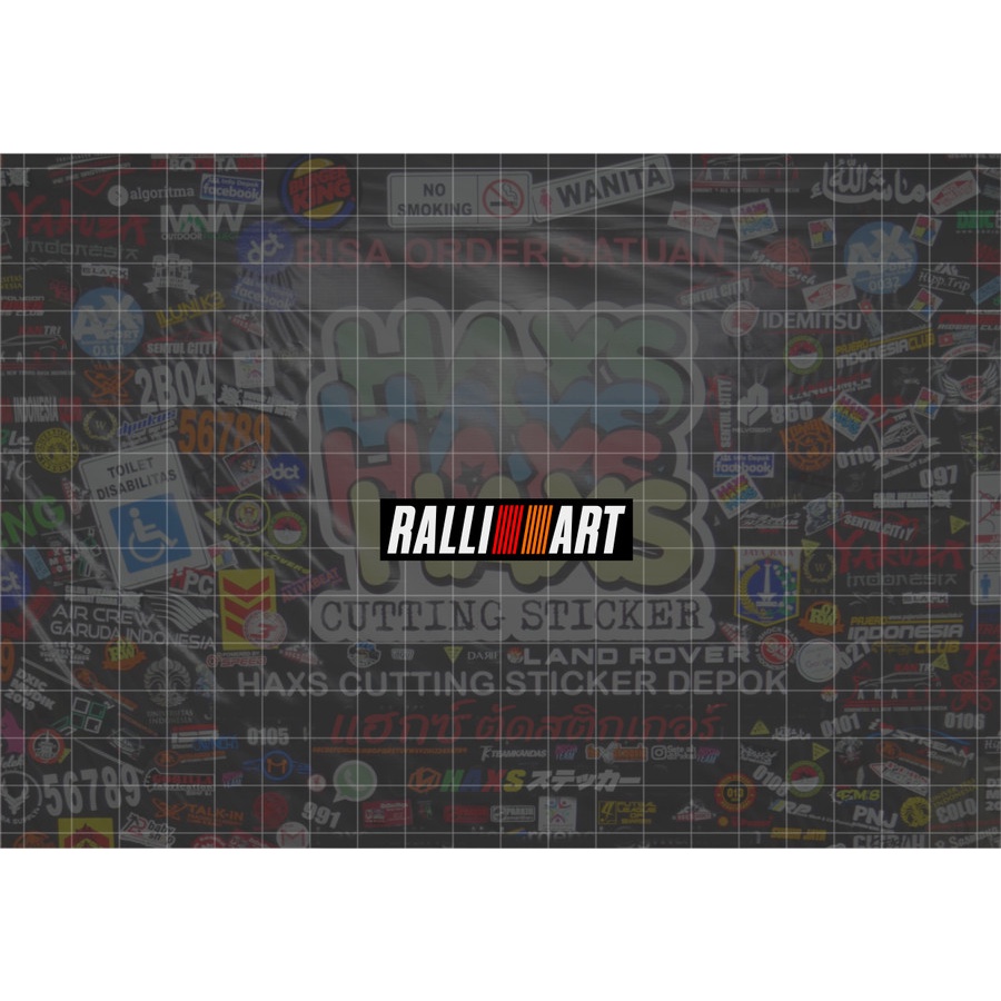 Cutting Sticker Ralliart V2 Ukuran 5 Cm Untuk Kaca Mobil