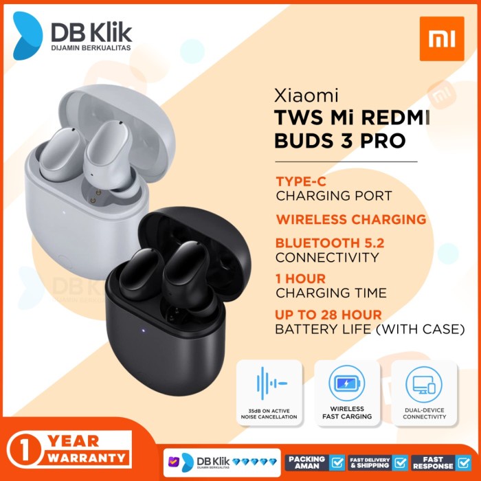 TWS XIAOMI REDMI BUDS 3 PRO - XIAOMI MI REDMI BUDS 3 PRO TWS EARPHONE