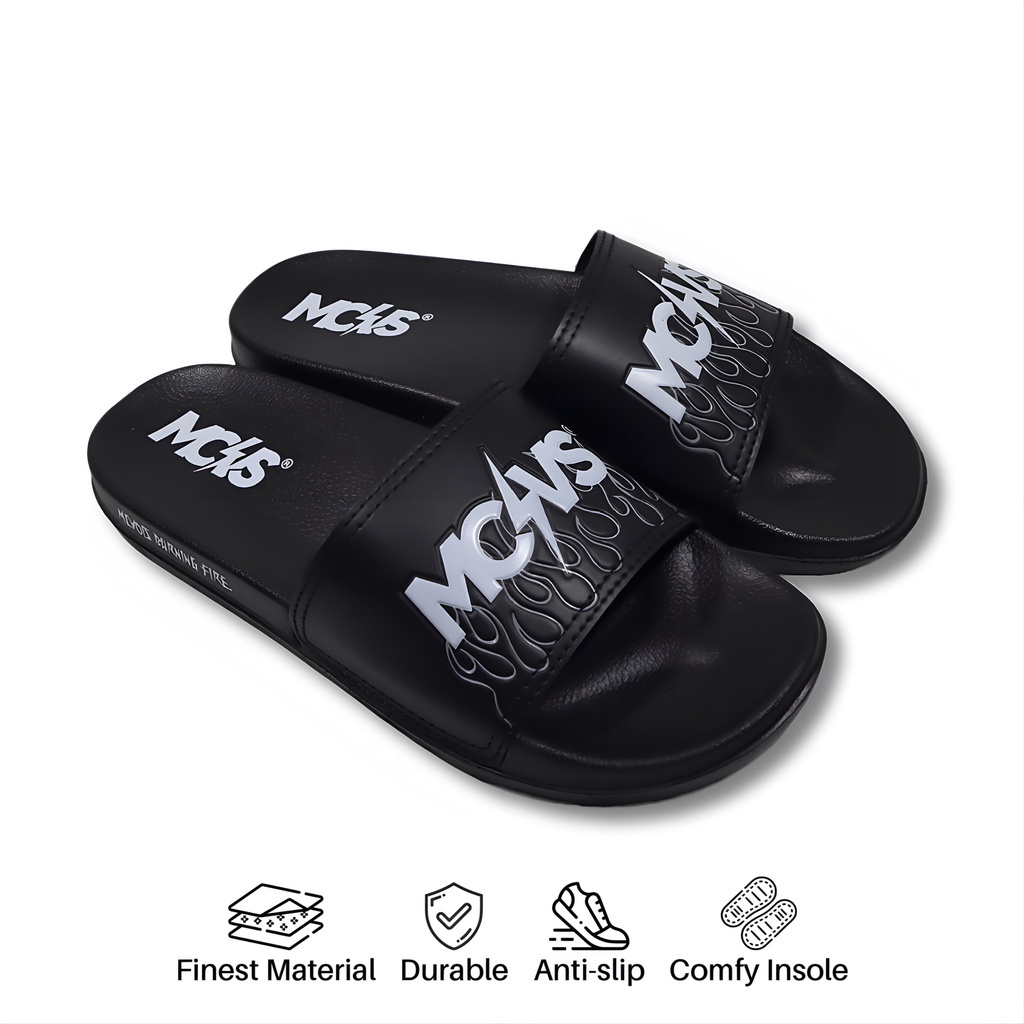 Mcvois Sandal Pria Slide Sandal Slip On Fire Anti Licin