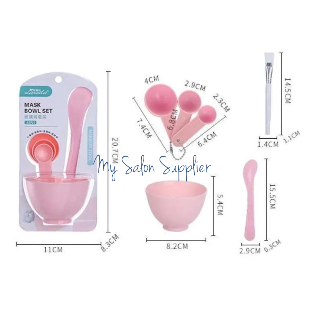 Mangkok Masker Set isi 6 Lameila 9064 (Kuas Masker,Spatula,Sendok)