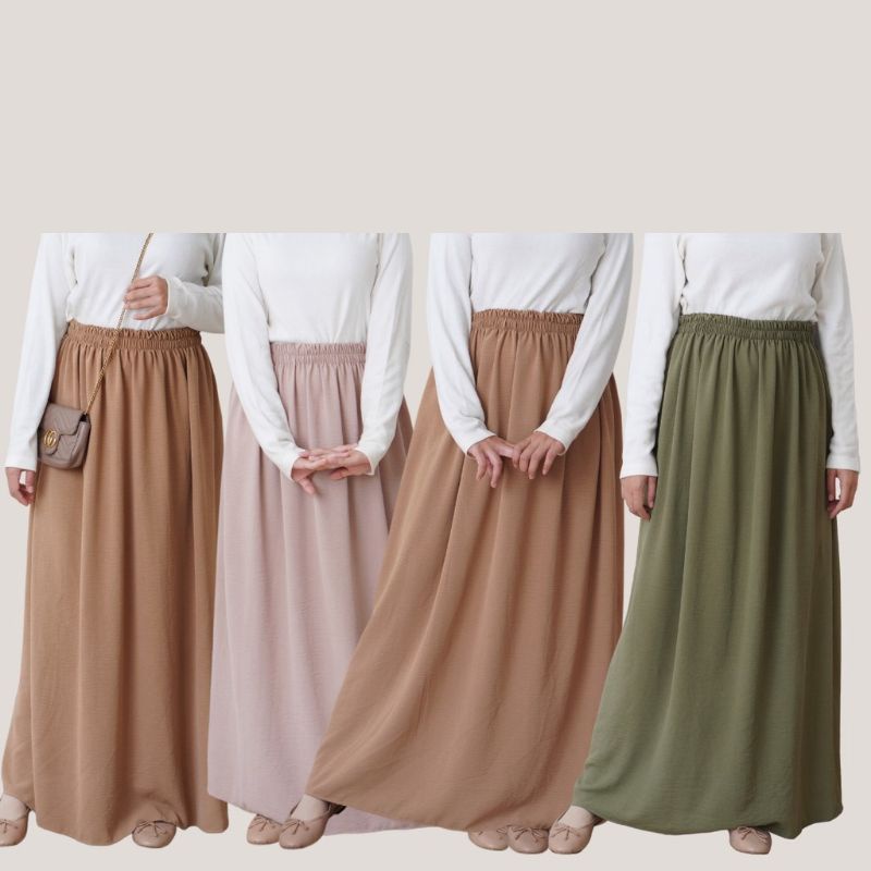 Bawahan Wanita Rok Circle Skirt / Rok Crinkle Airflow Premium / Bisa COD