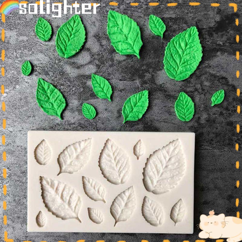 Solighter 3D Leaf Decorating Tool Bakeware Cetakan Kue Cetakan Silikon