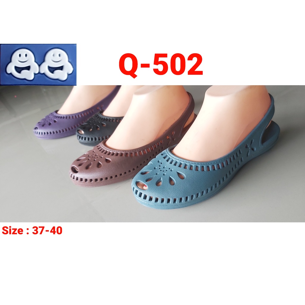 Sepatu Flat Wanita Q-502 Slip On Empuk Anti Selip