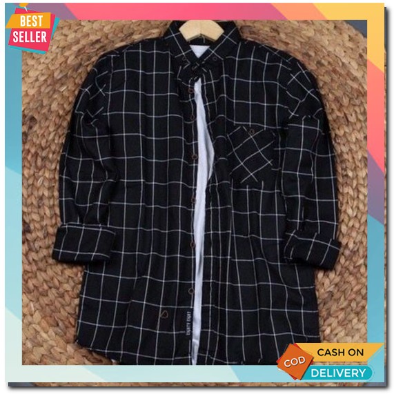 Kemeja Pria Lebaran Outfit Murah Terbaru Cowo Hem Kemeja Kondangan Trendi Pria Pesta 2023 Flanel Len
