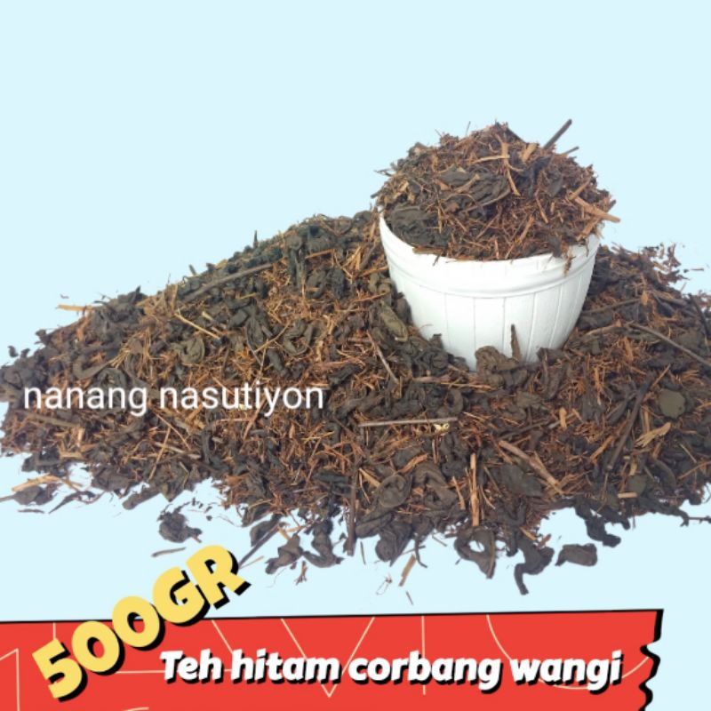 

BLACK TEA TEH HITAM CORBANG WANGI AROMA MELATI 500GRAM