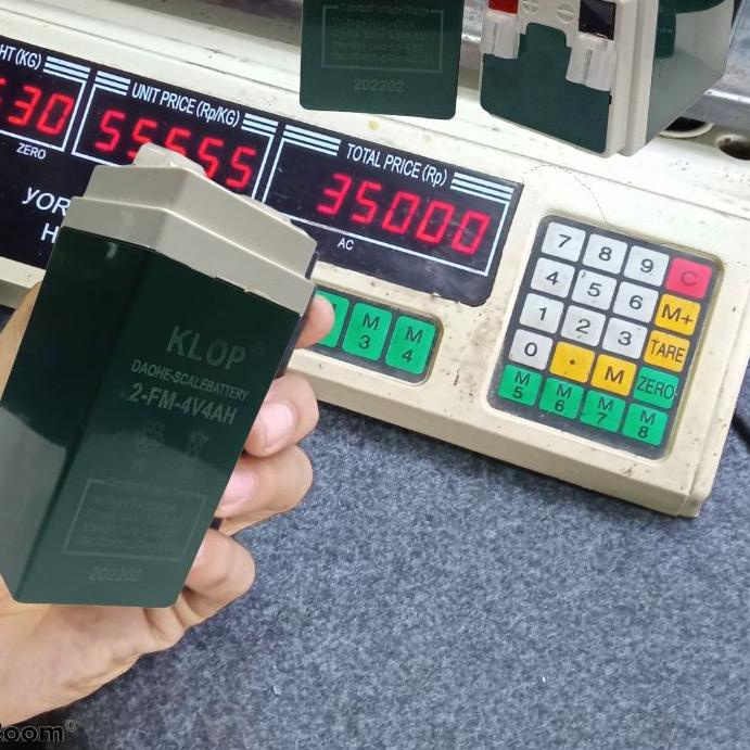 Promo | KJ5|Batre timbangan buah 150-300 kg digital 4 volt 4ah