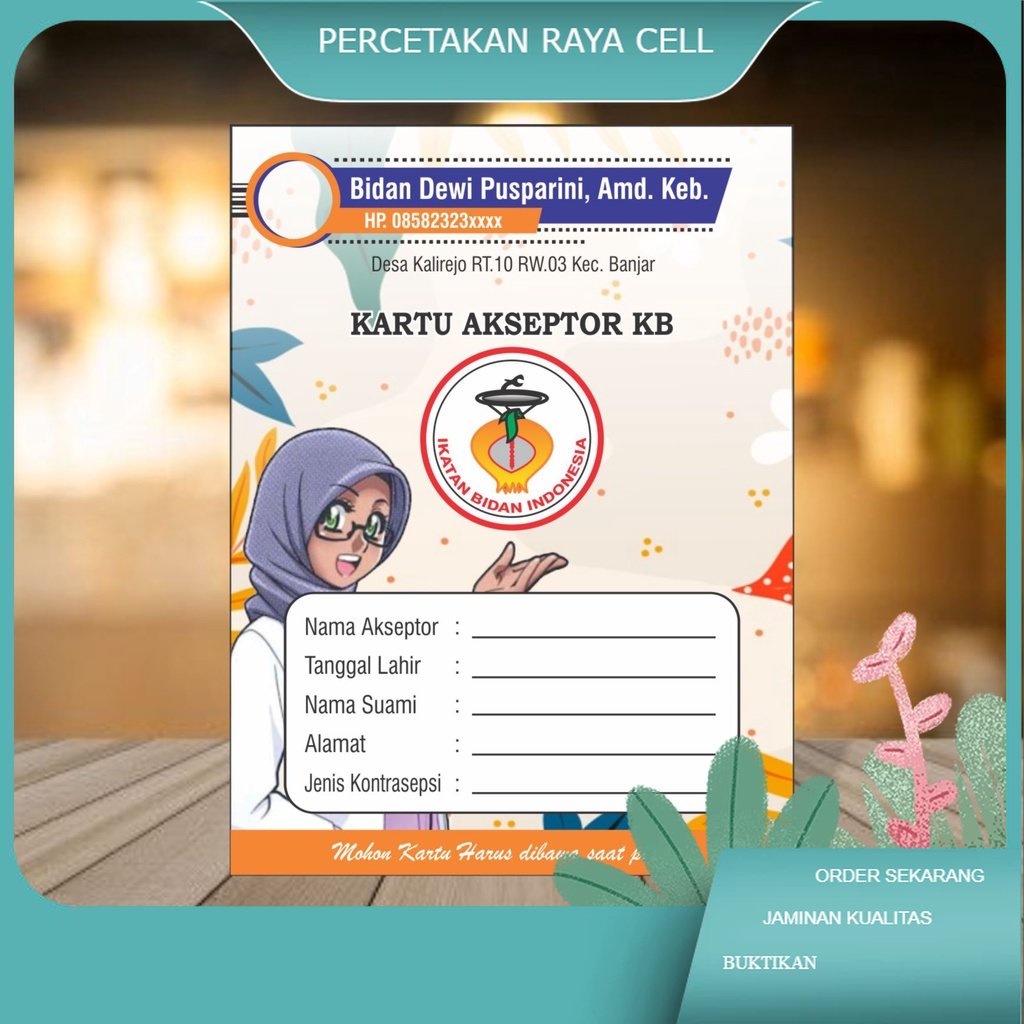 

KARTU AKSEPTOR KB MURAH / KARTU KB / BUKU KB / KB