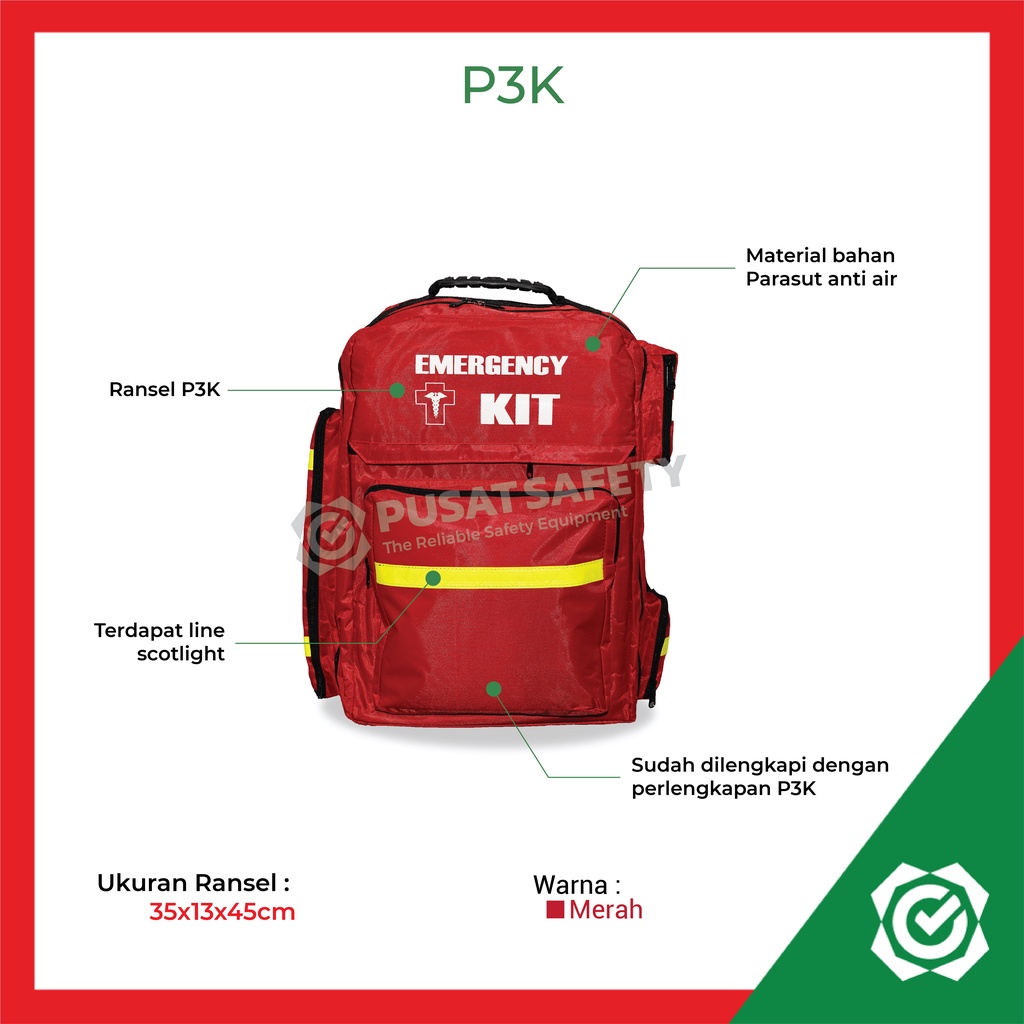 Tas Ransel P3K Medis Emergency Kit