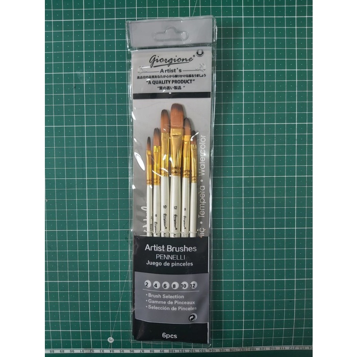 

Kulu Giorgione Brush / Kuas Set 6 Filbert G-6010Z