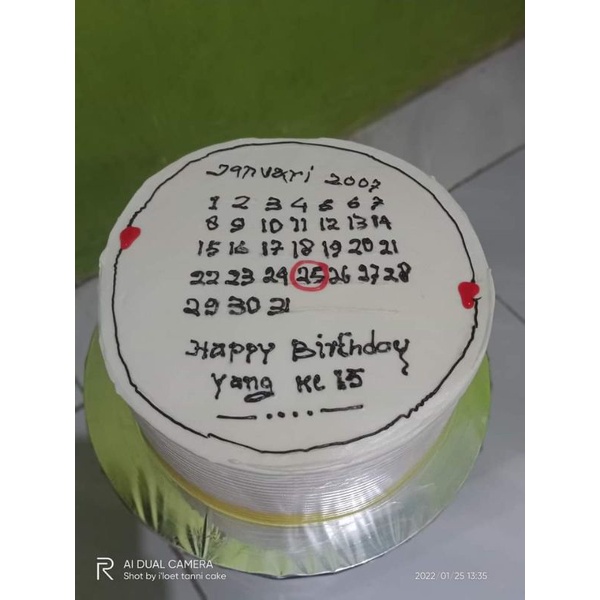 CAKE KALENDER / KUE ULANG TAHUN KALENDER