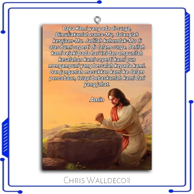 Hiasan dinding doa bapa kami katolik/kristen pajangan dinding dekorasi dinding dekorasi rumah