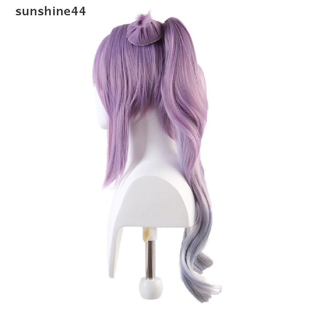 Wig Rambut Sintetis Cosplay Sunshine Game Genshin Impact Venti Keqing Barbara.