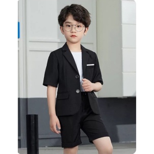 Baju Setelan Jazz Anak Laki Laki Pesta Ultah Terbaru 2023 Setelan Jaz Celana Pendek Casual Motif Pol