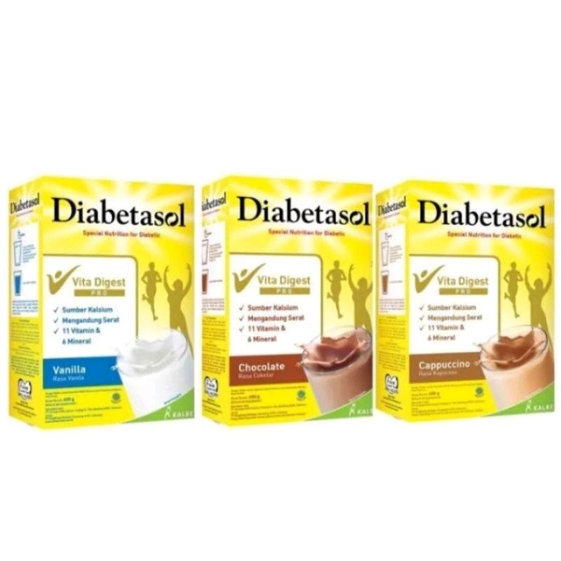 

Diabetasol Susu Rasa Vanila / Coklat 570 g | Susu Diabetes