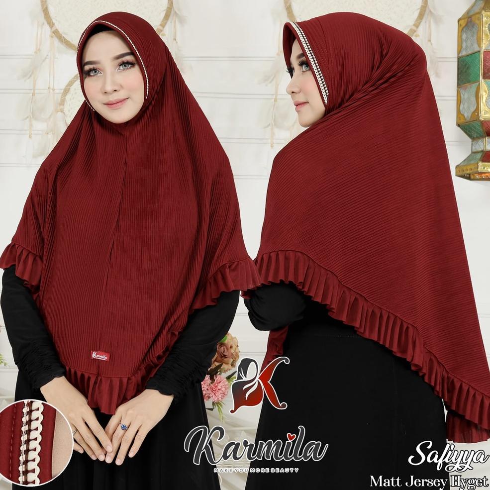 PRI.09Ja23м ◦ Hijab Instan Jumbo Plisket Rempel Jersey Hyget