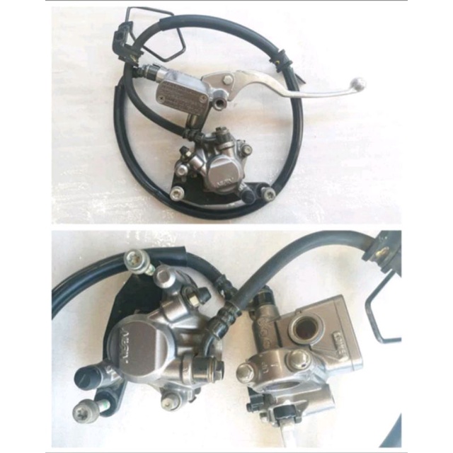 Master Kaliper Pala Babi Rem Cakram Atas Bawah  Depan Honda Scoopy Karbu FI Silver abu abu Injeksi A