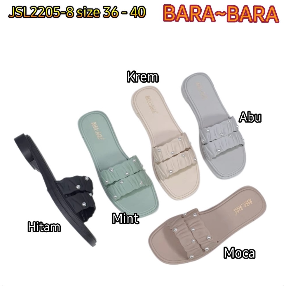 BARA BARA ORIGINAL sandal karet empuk murah jelly import sendal wanita barabara cewek JSL2205-8