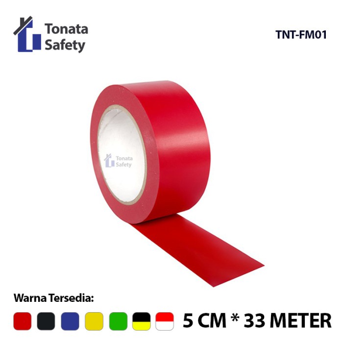 

Selotip Floor Marking Tonata / Lakban Merah / 5 Cm X 33 M