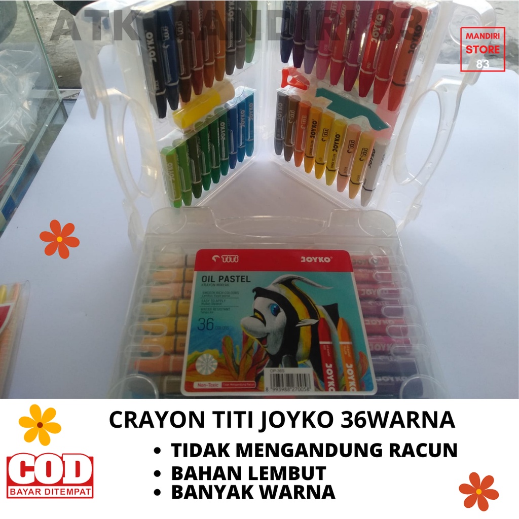 

CRAYON PEWARNA OIL PASTEL TITI JOYKO 36WARNA