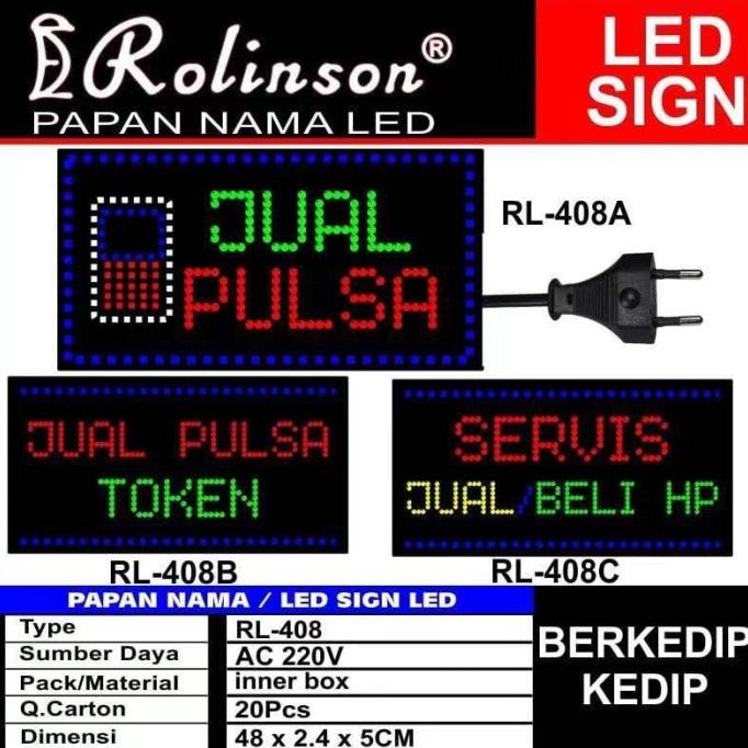 

Papan Nama LED / LED Sign / Papan Jual Pulsa / Papan Jual Beli HP