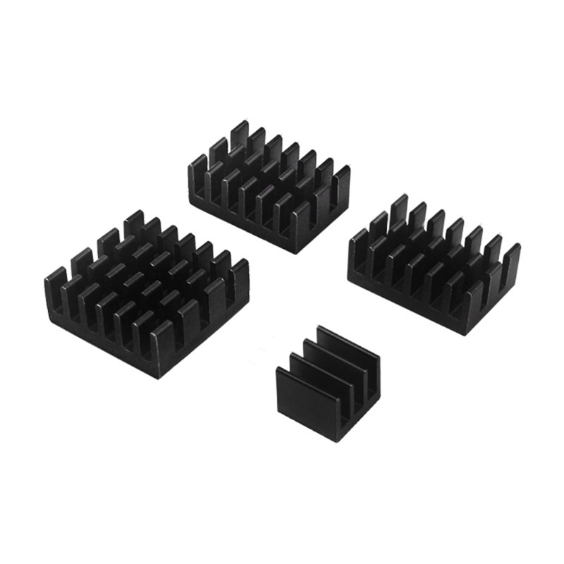 Zzz 4PCS Heatsink Papan Pengembangan Komputer Bahan Aluminium Tembaga Radiator Untuk Orangepi5