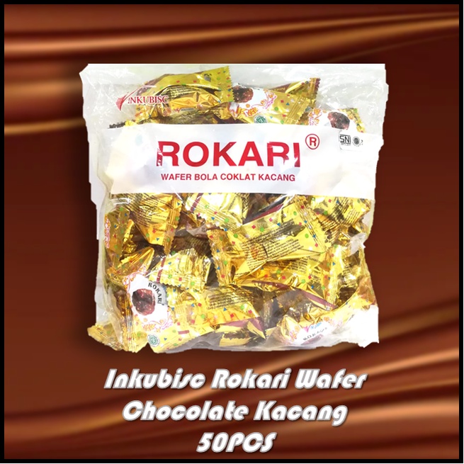 

Inkubisc Rokari Wafer Chocolate Kacang 50PCS