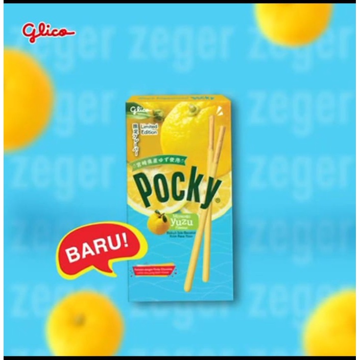 Biskuit wafer Stik Glico Pocky Yuzu Miyazaki per pcs cemilan murah dan enak