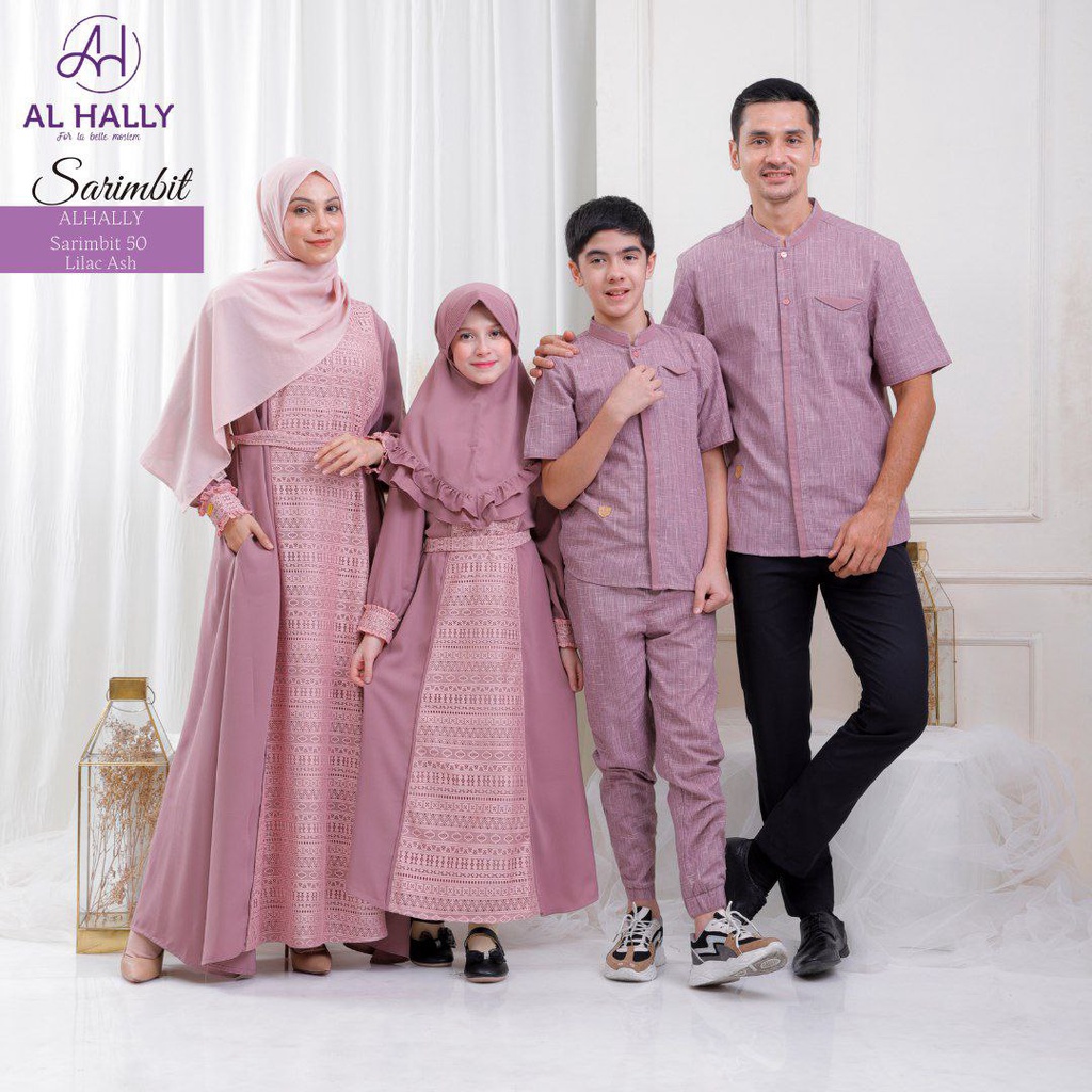 Sarimbit Keluarga ALHALLY SARIMBIT 50 LILAC ASH || SAFIRA - SYAFI LILAC ASH [COD]