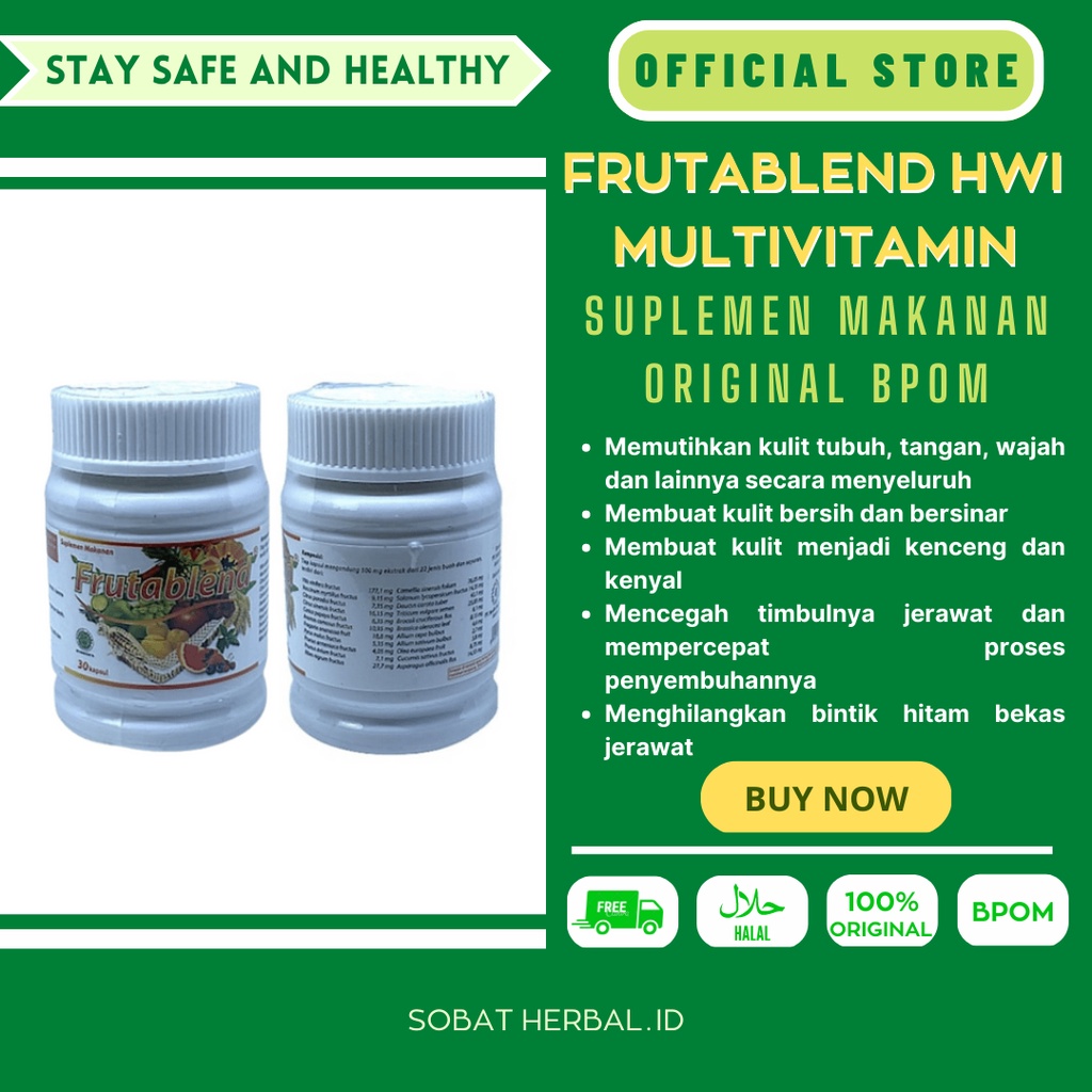 FRUITABLEND*ORI 100% ASLI PT HWI SKA Pemutih Fruitablen FRUTABLEND HWI OBAT VITAMIN SUPLEMEN MAKANAN