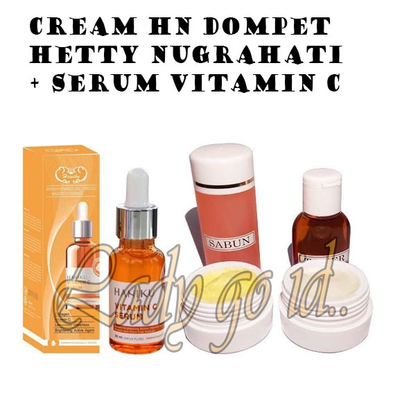 Paket Cream HN Dompet  Plus Serum Vitamin C BPOM / Paket Penghilang Jerawat dan Flek Hitam