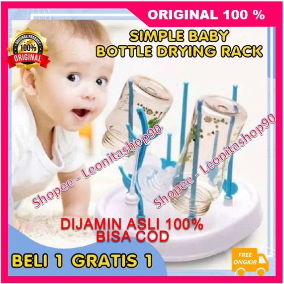 Beli 1 Gratis 1 Simple Baby Bottle Draying Rack Rak Pengering Botol Susu 100% Original