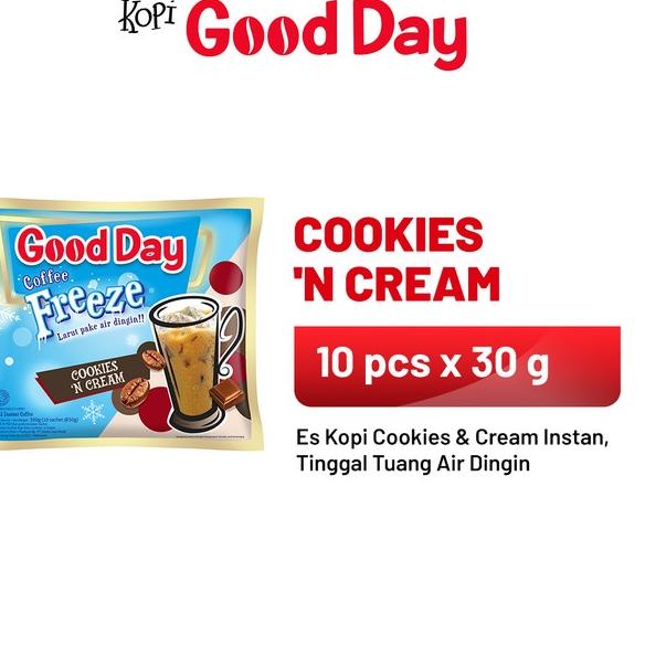 

CodeH2t7S GOOD DAY Coffee Freeze Cookies n Cream 1 Bag (10 x 30 gr)