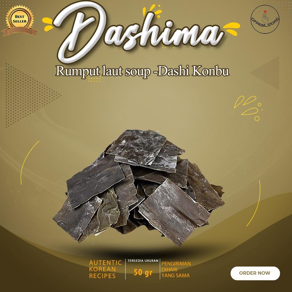 

Best ` Dashima - Rumput Laut Soup - Dashi Konbu - Kombu - Kelp - Seaweed 50G Vege •