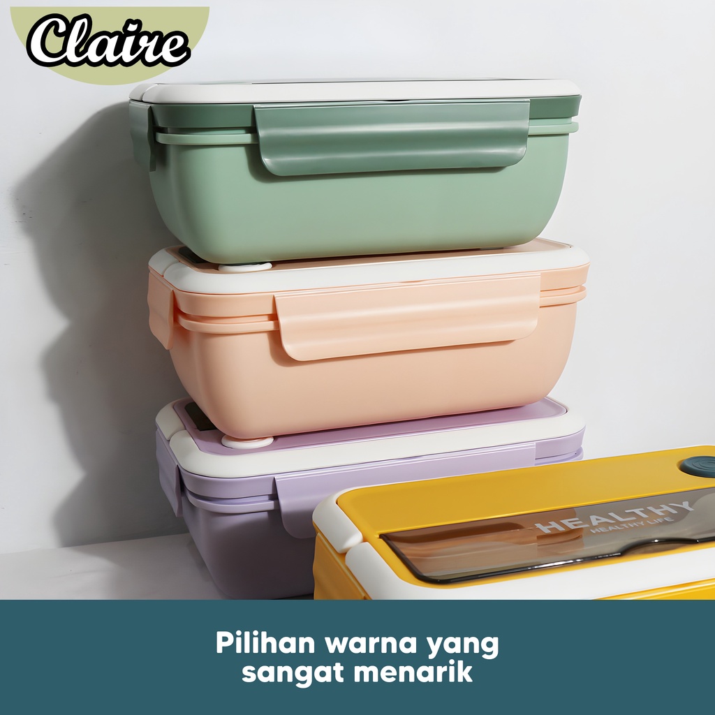 LUNCH BOX TERBARU / KOTAK MAKAN DUA SEKAT / KOTAK MAKAN BPA FREE