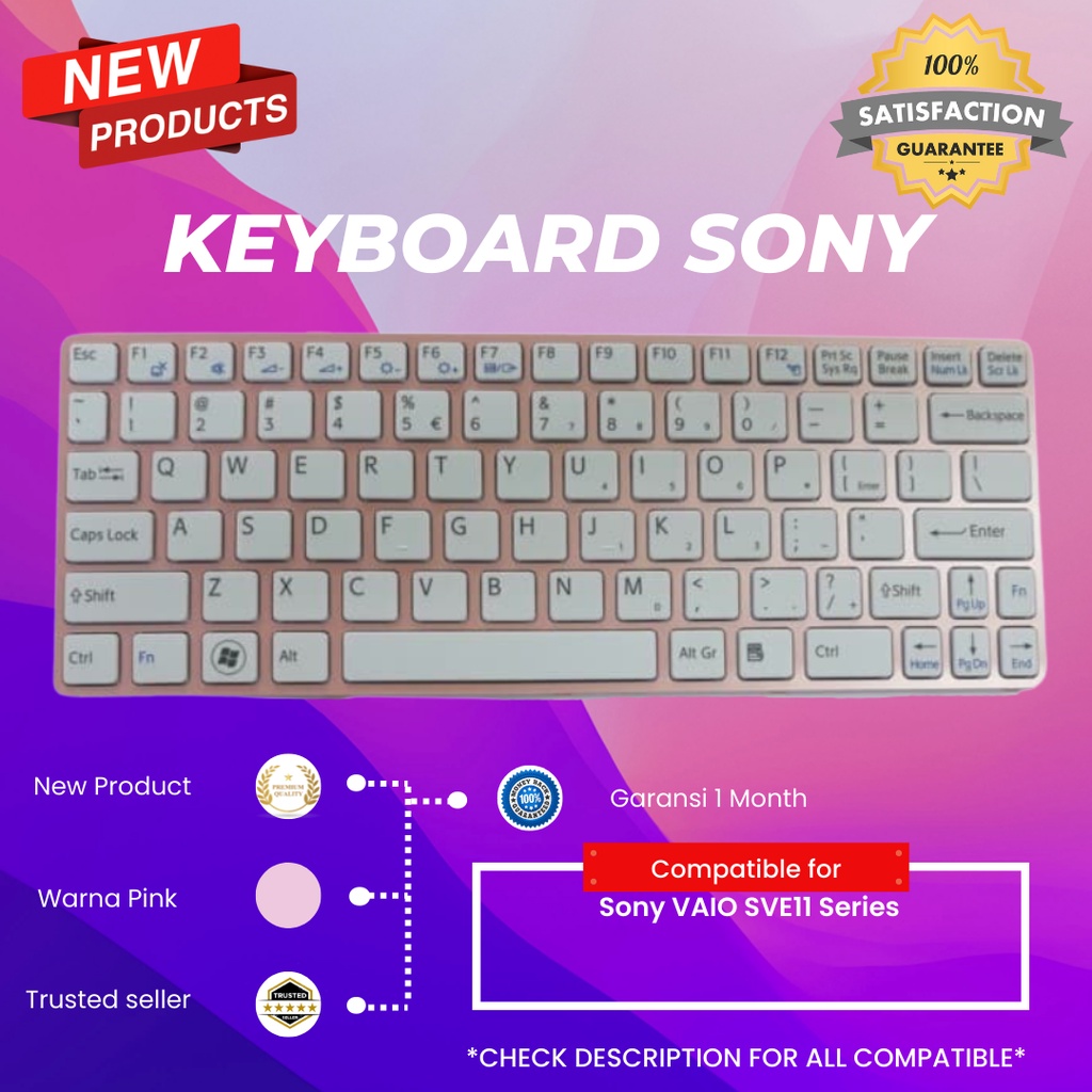 Keyboard Original Laptop Sony Vaio SVE11 SVE-11 Series