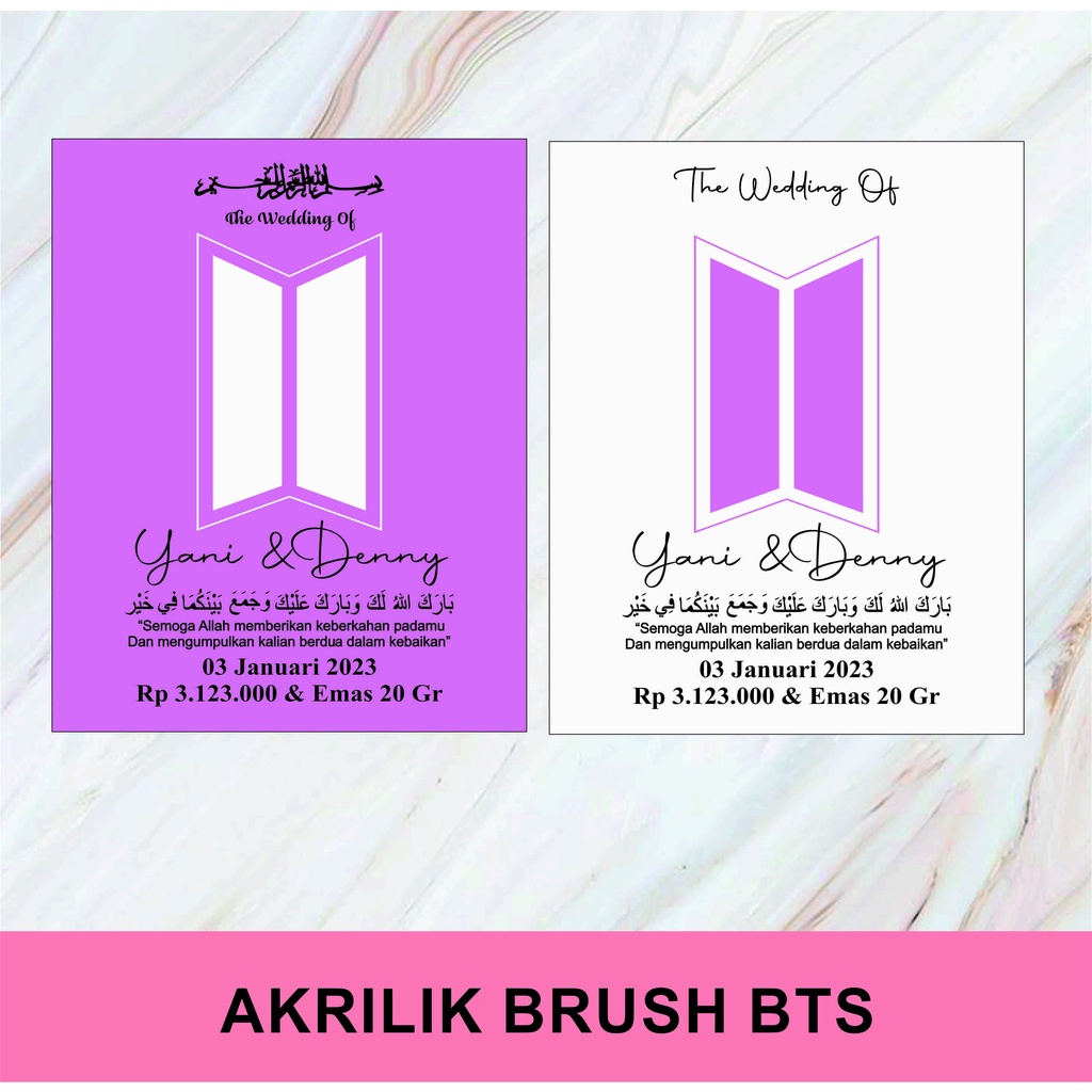 akrilik brush akrilik BTS  warna bahan mahar(WAJIB BACA DESKRIPSI)